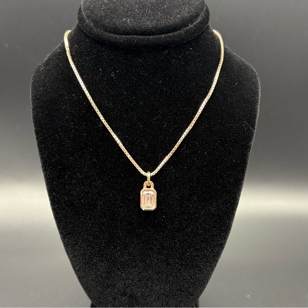 925 Necklace with Pink Pendant